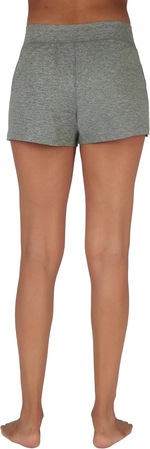 90 Degree By Reflex Lightweight Lounge Shorts - Casual Summer Jersey Shorts for Woman - Heather Mulled Basil - XXXL - Image 5