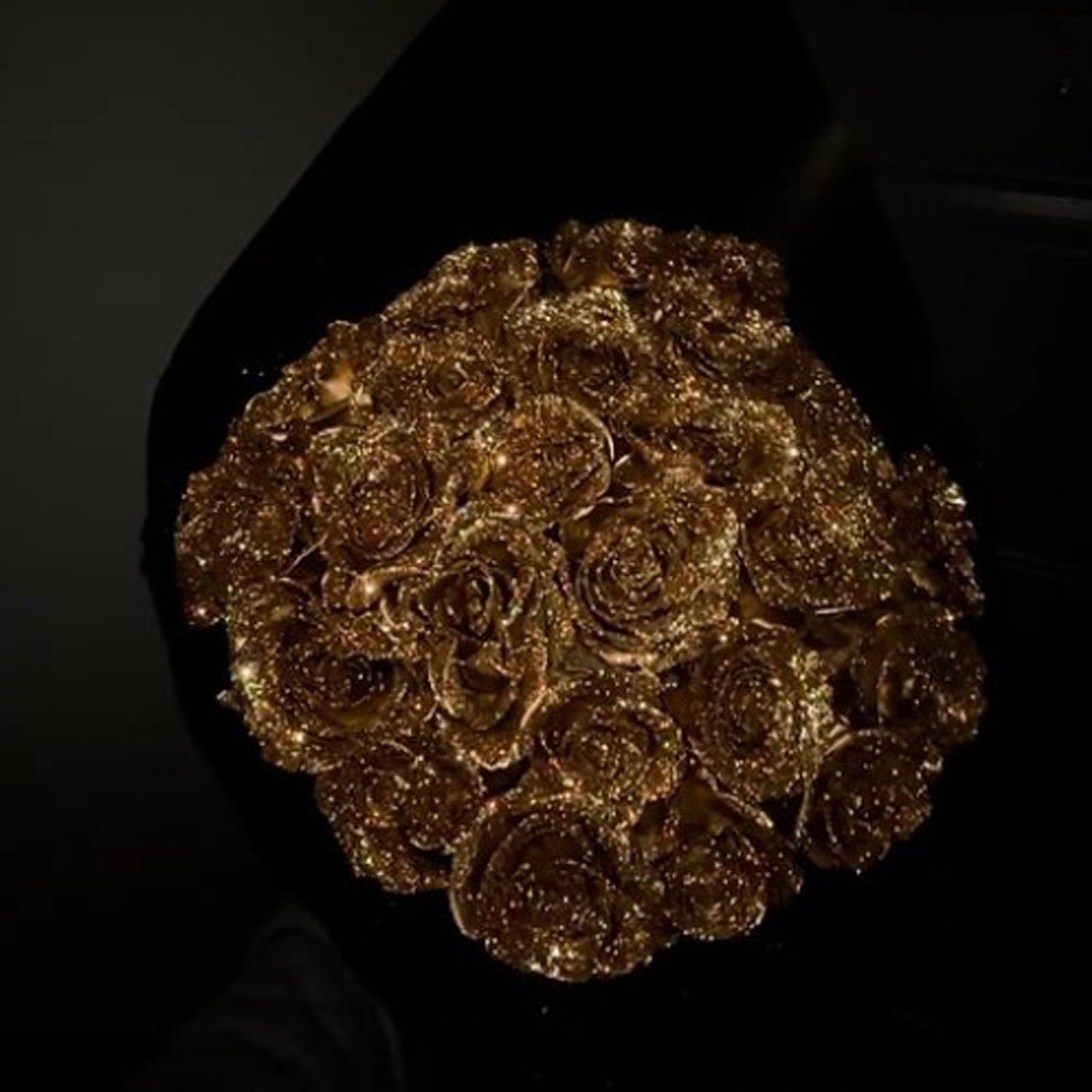 ZXH Personalized Glitter Rose Bouquet,Artificial Flowers Bouquet