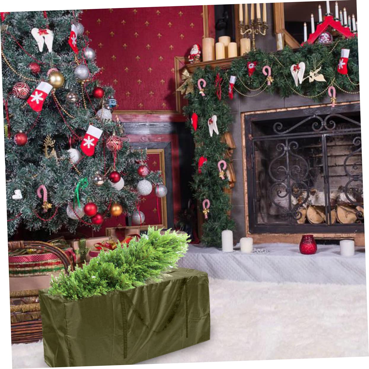 Oxford Stoff Weihnachtsbaum Aufbewahrungstasche Große Tasche Mit Reißverschluss Und Tragegriffen Für Künstliche Christbäume Staubschutz Und Robust