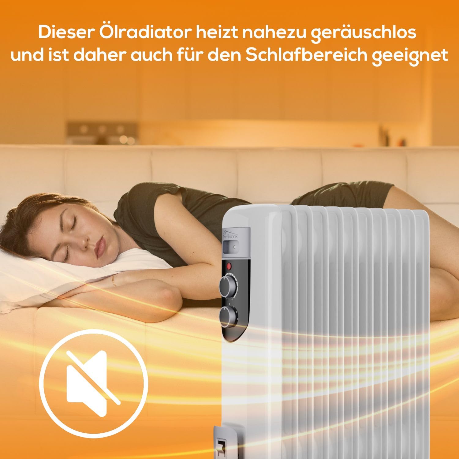 Tronitechnik® Elektroheizung Ölradiator Öl-Heizung Radiator 3 Heizstufen 11 Rippen Elektrischer Heizkörper Energiesparend Thermostat Überhitzungsschutz Heizgerät
