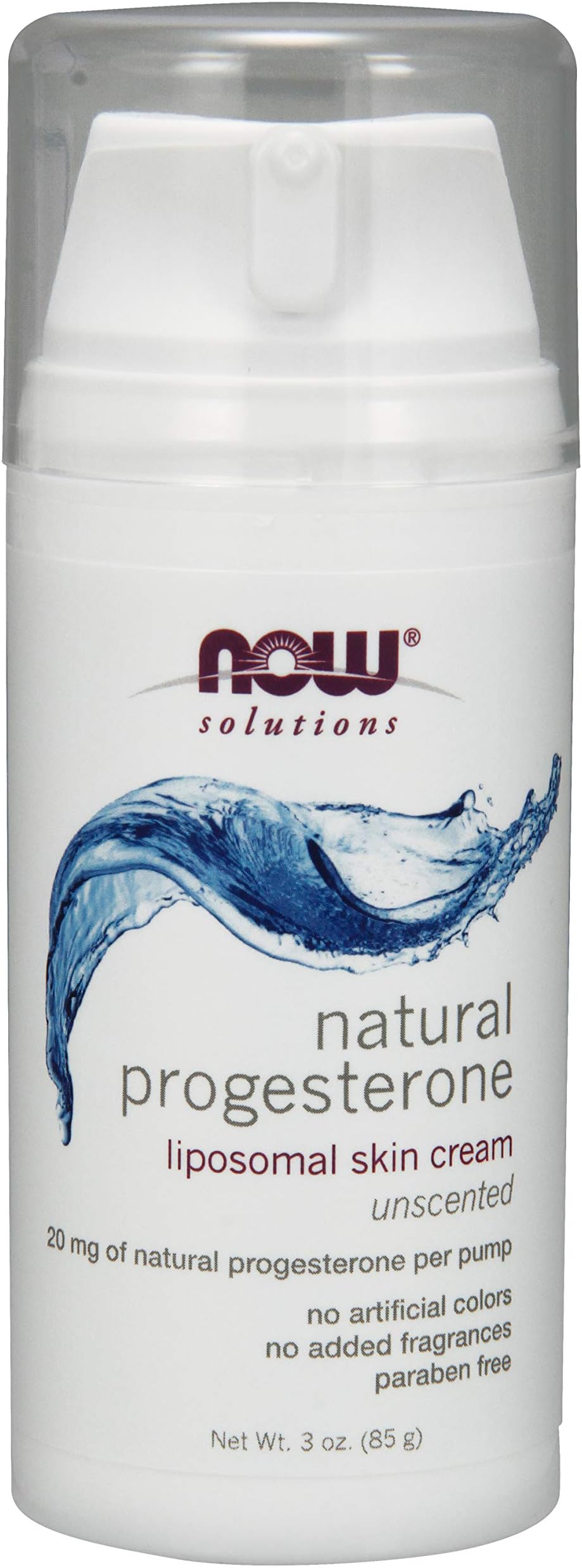 NOW Foods Solutions Natural Progesterone Cream Scent Free - 3 oz