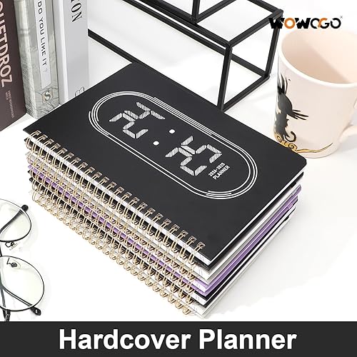 Miniatura 7 de Agenda diaria 2024-2025 sin fecha para hacer lista de tareas, agenda A5, cuaderno de tapa dura con encuadernación en espiral, 5.5 x 8.3 pulgadas