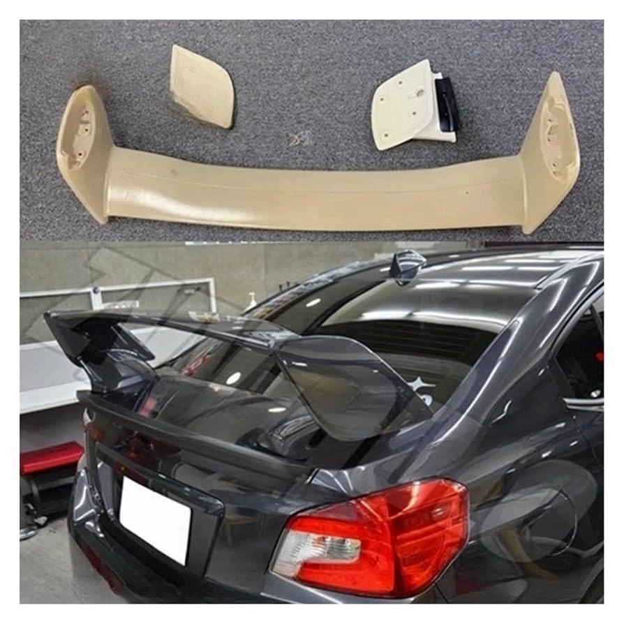 WRX カーボン綾織　リアスポイラーダックテール WRX STI 純正スポイラー用ダックテール 本物綾織カーボン仕様