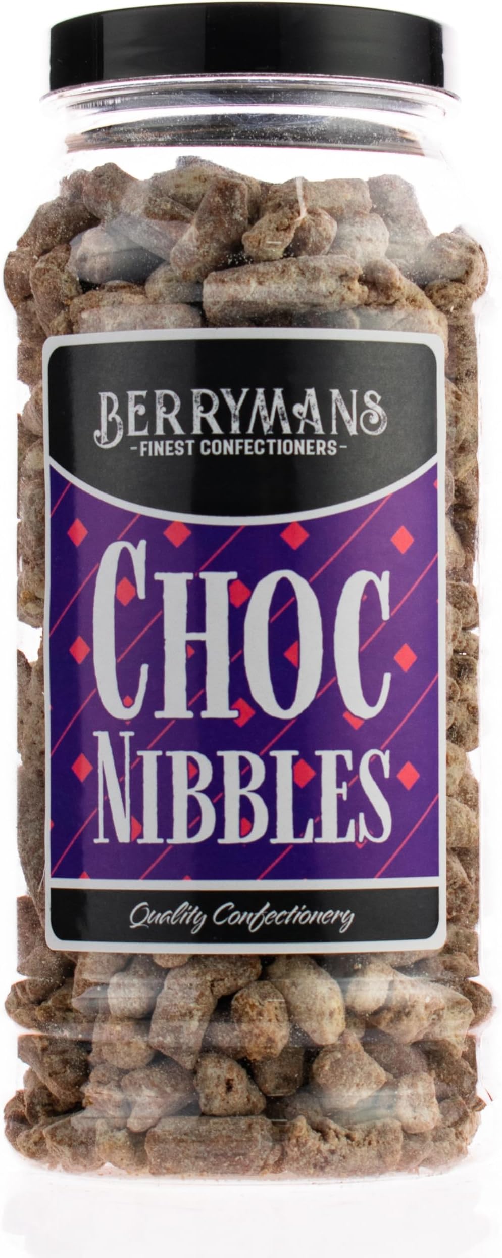 – Original Choc Nibbles Retro Sweets Gift Jar By Berrymans Sweet Shop - Classic Sweets, Traditional Taste.