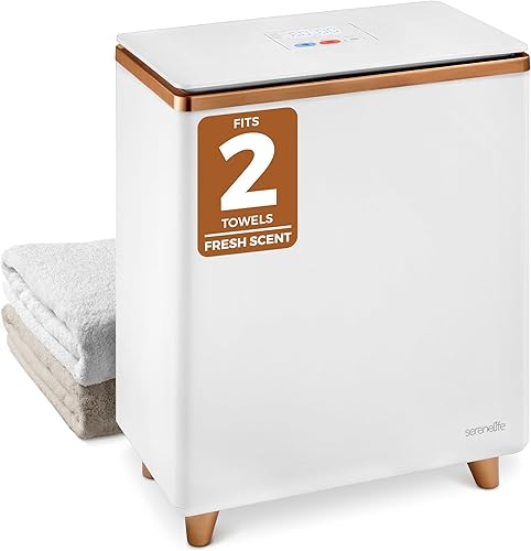 SereneLife Calentador de toallas de lujo, con fragancia personalizada para spa y baño, calentador de toallas de lujo, regalos para él y ella,