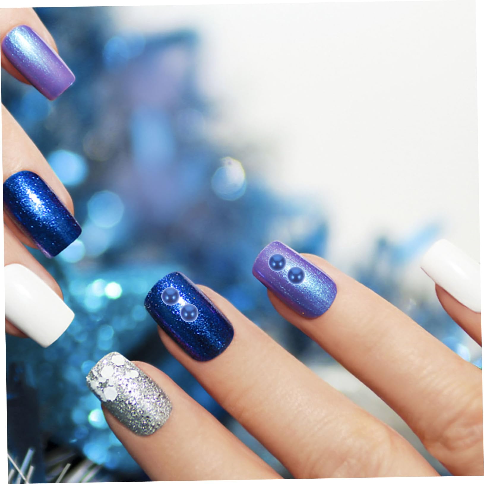 CALLARON 2 Pezzi Decorazioni Unghie Multi Resina con Adornamenti per Nail Art Facili Usare e Installare per Manicure Decorazioni per Smartphone