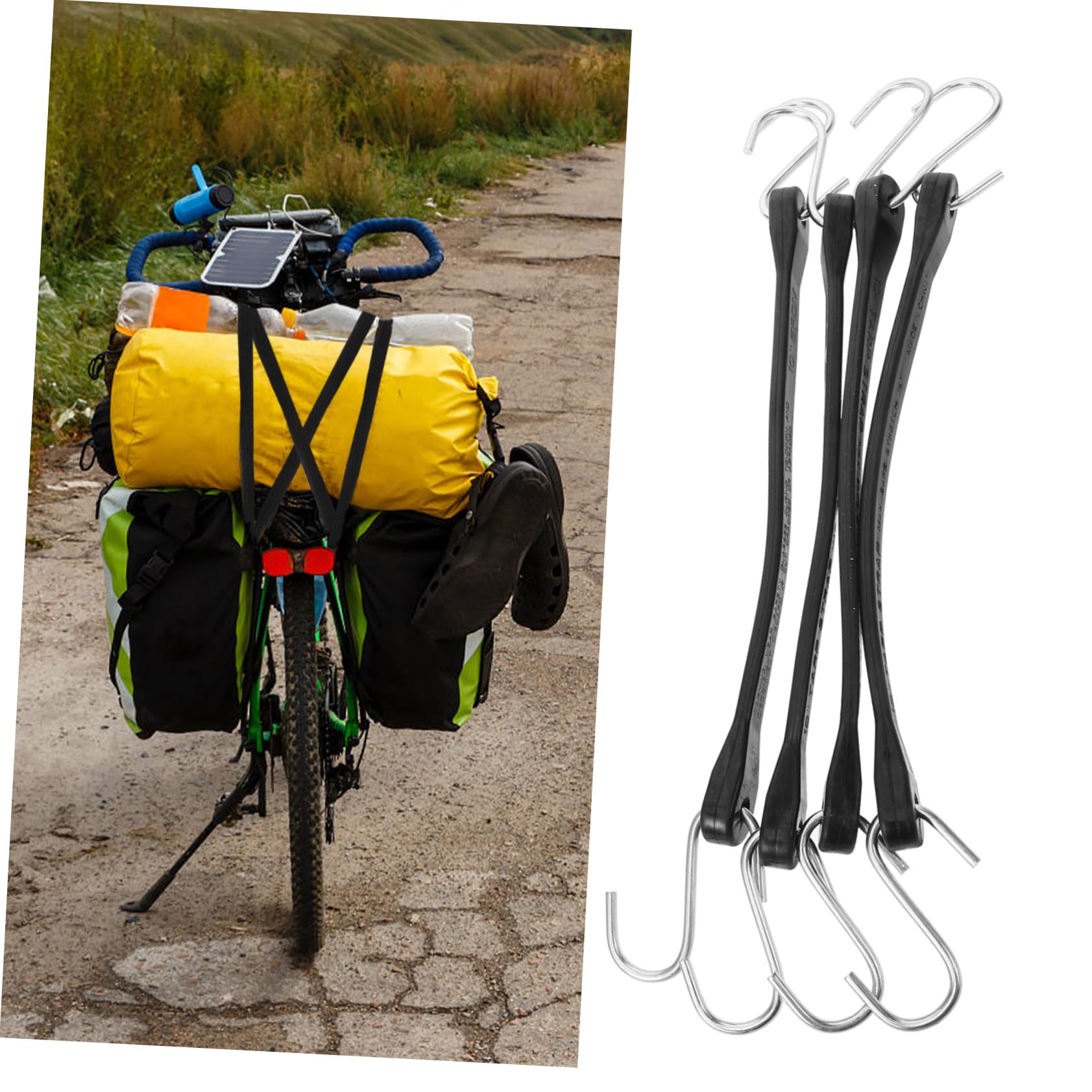 Didiseaon 10piezas Goma Correas de Fijación para Equipaje de Viaje Correas de Conexión para Maletas Gancho para Equipaje Accesorios para Exteriores Cincha Elástica