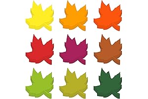 Geyee 108 Pcs Fall Leaf Cutouts for Bulletin Board Classroom