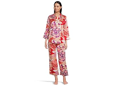 N by Natori Deco - Satin Long Sleeve Pajama Set Women