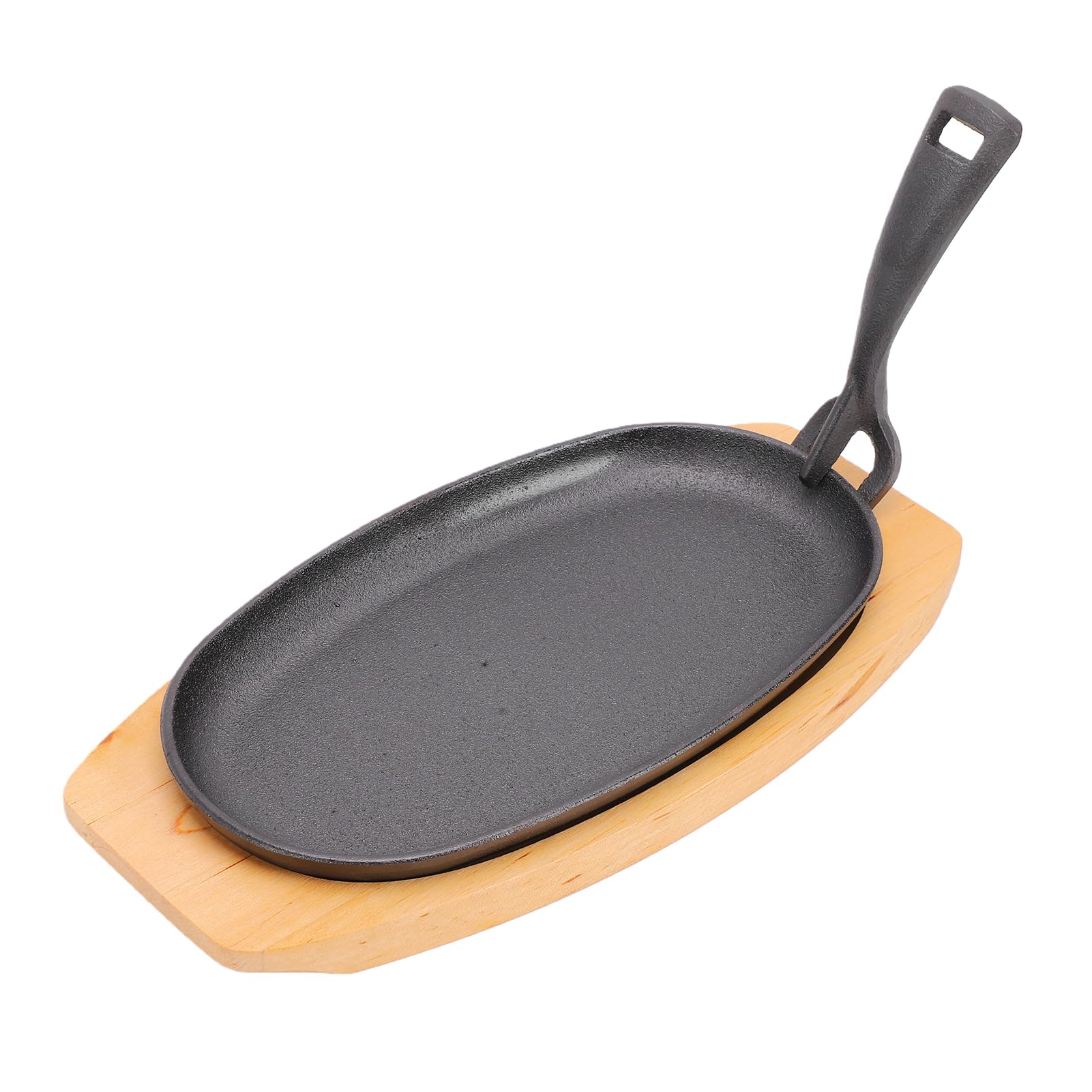 Assiette à steak grésillante robuste fockety en fonte antirouille