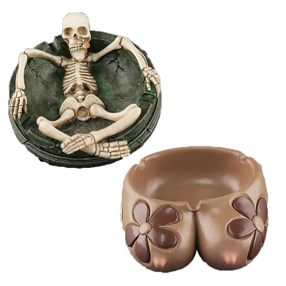 デカい灰皿笑笑 Amazon.co.jp: スケルトン灰皿、面白い人間灰皿、ホリデー面白い