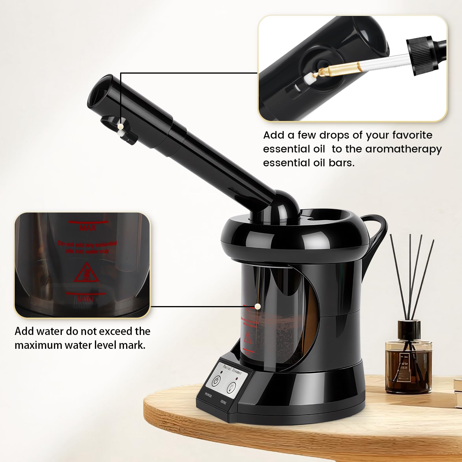 Amazon.com: Facial Steamer with Extendable Arm, Deep Cleansing and