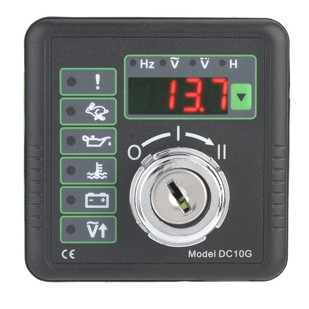 Generator Controller, DC10G Engine Manual Start Controller Generator Controller Control Panel Module Electronic Engine Generator Controller Micro-Computer Control LED Display