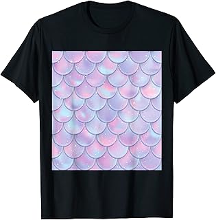 Mermaid Costume Fancy Dress Halloween Colourful Scale Fin T-Shirt