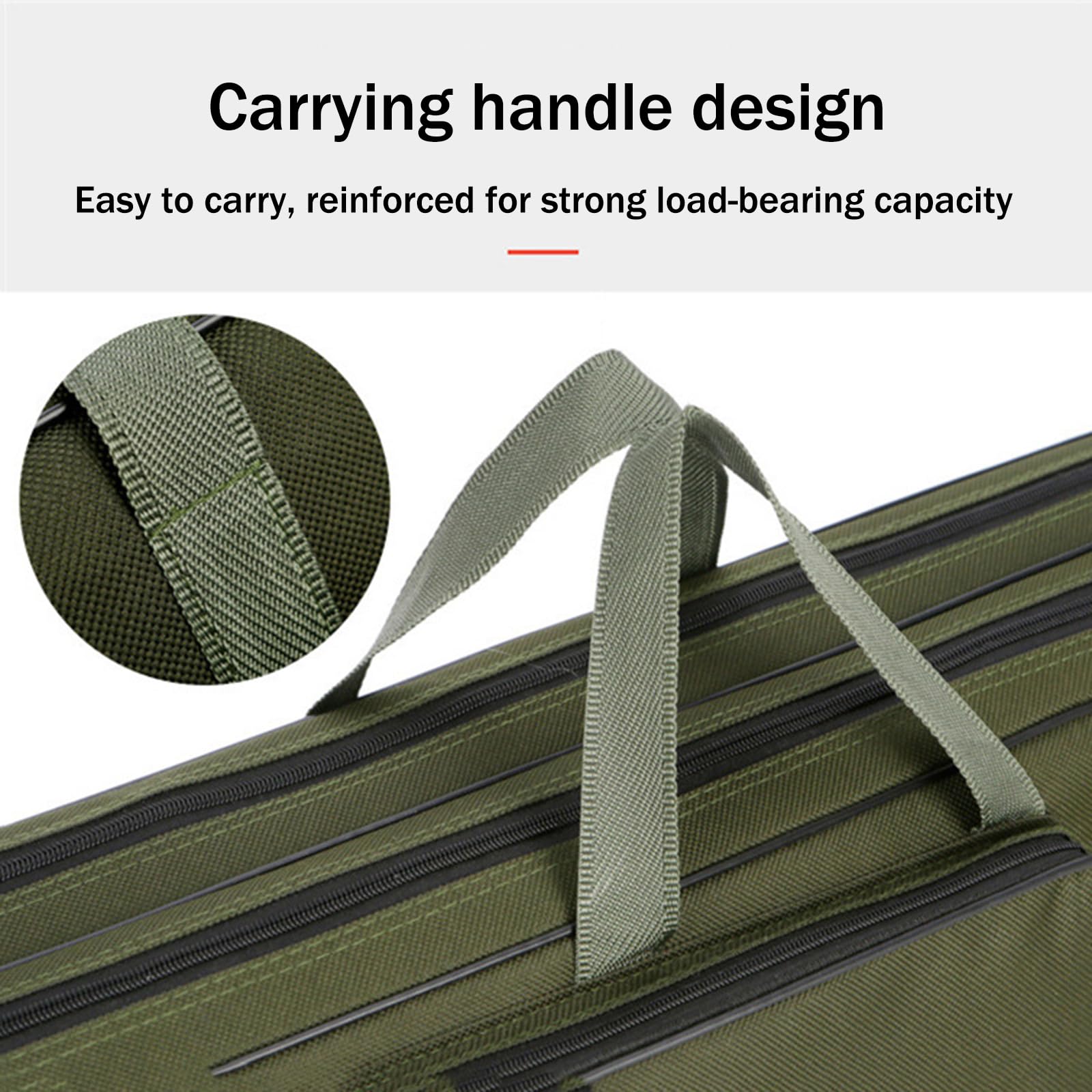 Borsa Porta Canne da Pesca,Organizer per Il Trasporto di Canne,Resistente agli Strappi E alle Abrasioni,per Il Trasporto di Attrezzatura E Accessori