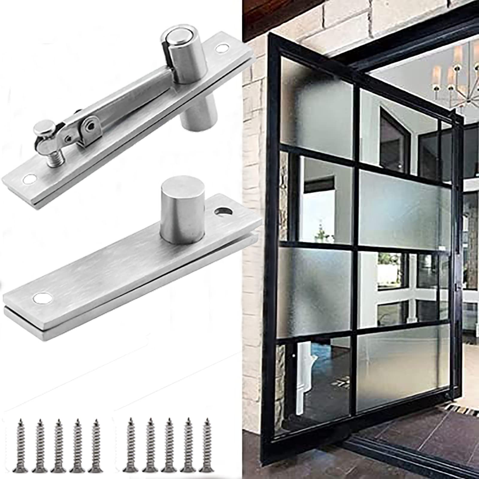 Buy Rilime Door Pivot Hinges, 304 Stainless Steel Pivot Hinges 360