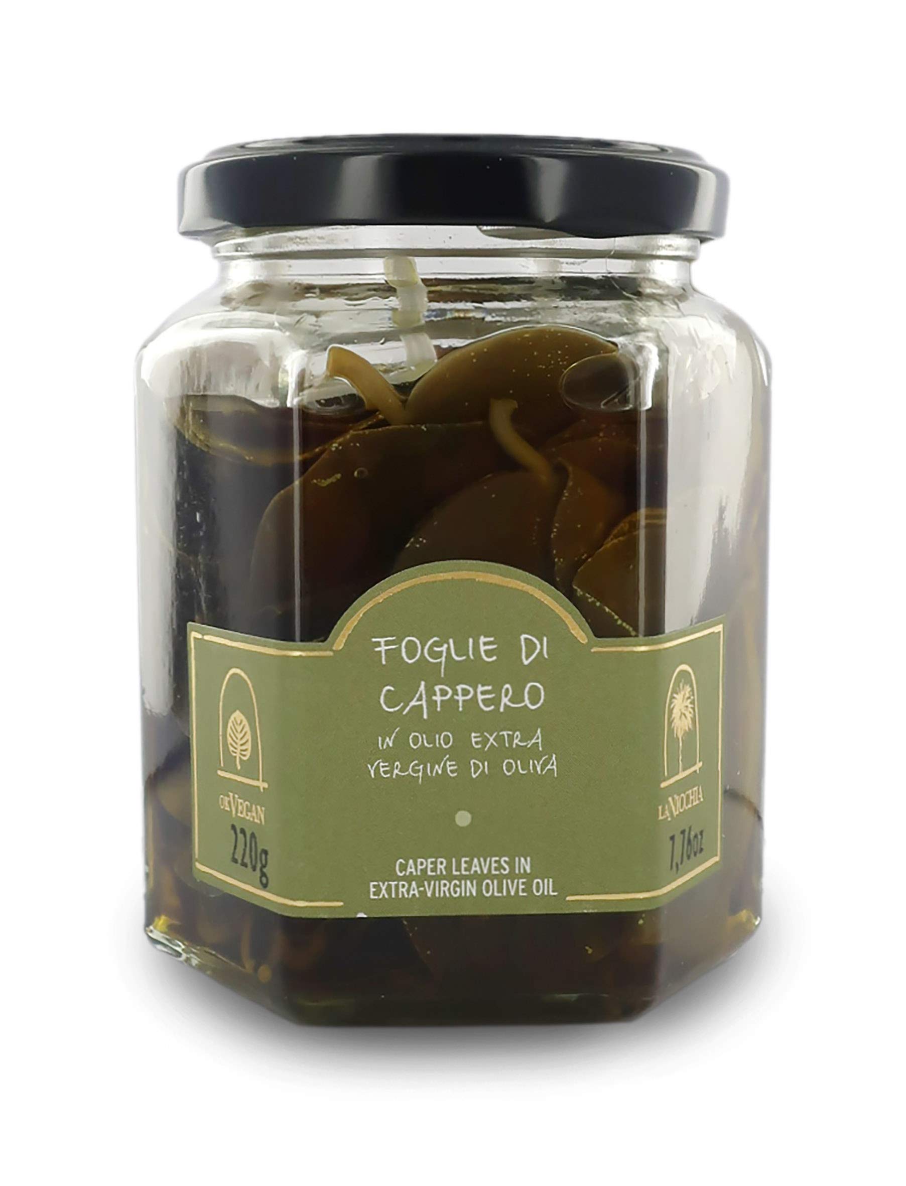 La Nicchia Pantelleria - Feuilles de Câpre à l'Huile d'Olive Extra Vierge 220g