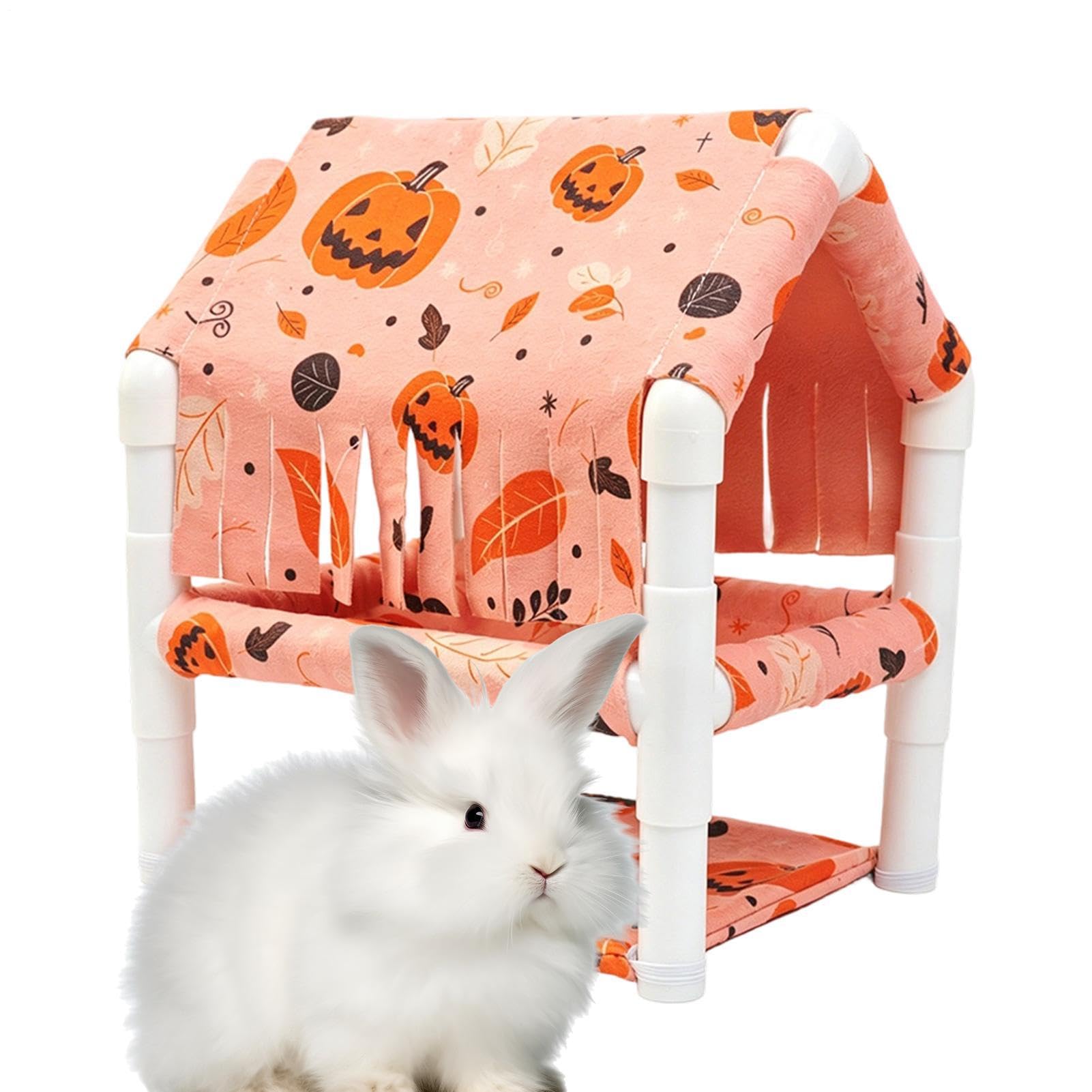 Casa De Conejos 2 Pisos Lavable Desmontable Mono | Cama Erizo Y Jaula Hámster Para Chinchilla Jerbo Pequeñas Mascotas Animales Hogar Interior Apartamento Casa De Campo