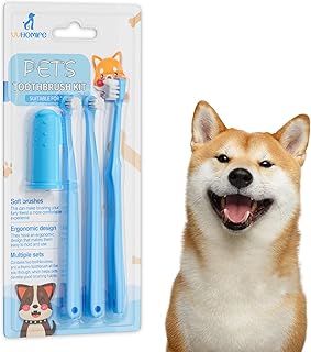 VVHOMIFE Dog Tooth Brushing Kit Achieve Optimal Dog Dental Care with The Premium Dog Toothbrush Set - Healthy Teeth, Fresh Breath, and Easy Cleaning-Dog