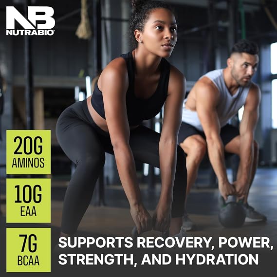 NutraBio Intra Blast Bcaa Powder Amino Acid Supplement, Electrolyte & Hydration Blend, Intra, Pre Workout & Muscle Recovery, 20g Eaa Amino Acids Powder, 5g Glutamine- Passion Fruit, 30 Serving