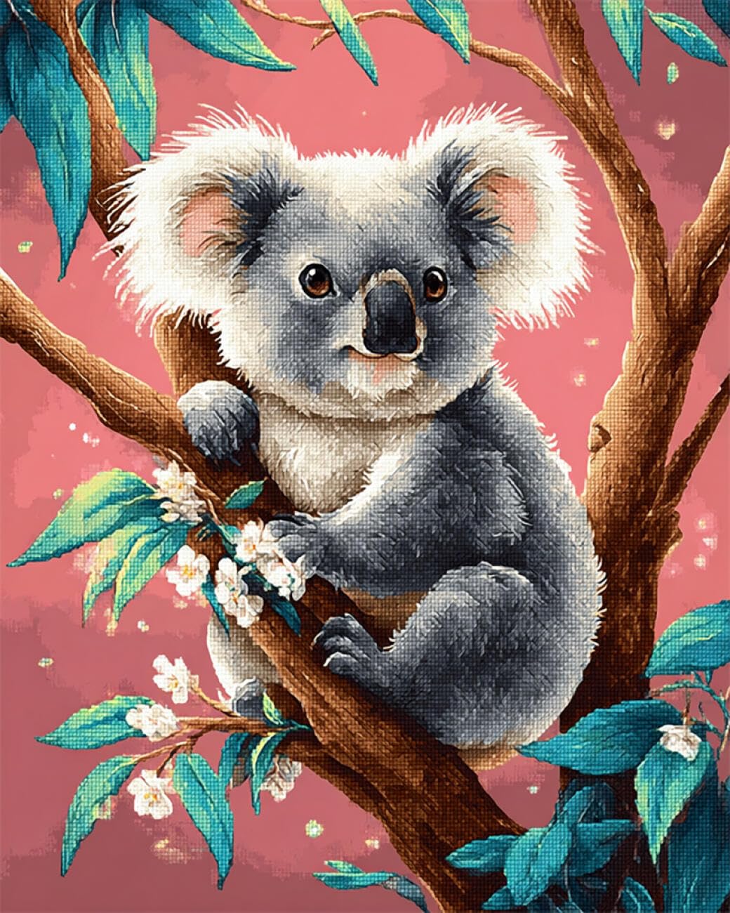 RKFLGEW DIY Bead Embroidery Kit Cartoon Koala 50x70cm