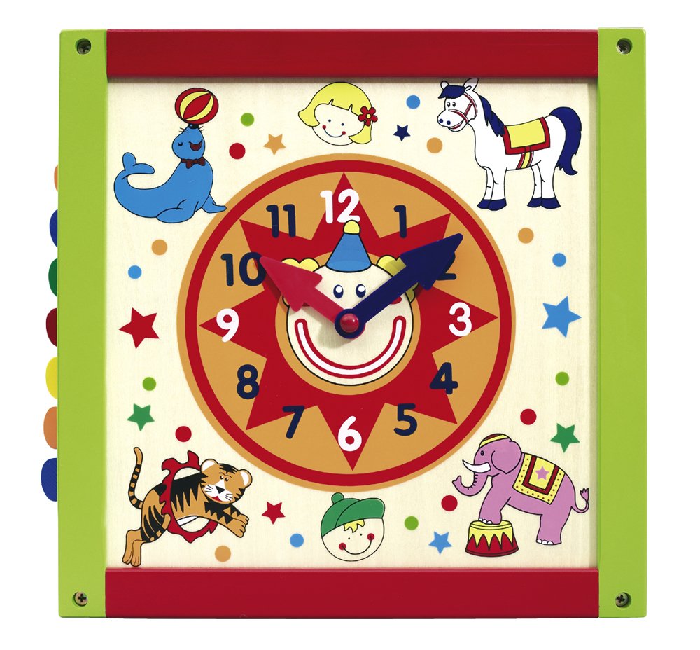 Eichhorn 100003685 - Holz-Spielcenter, inklusive Motorikschleife, Uhr, Xylophon, Motorikspiel und Tafel, 30 x 30 x 58 cm