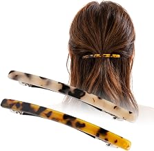 Tortoise Shell Barrette, Women's, Set of 2, Hair Clip, Acetate, Adult