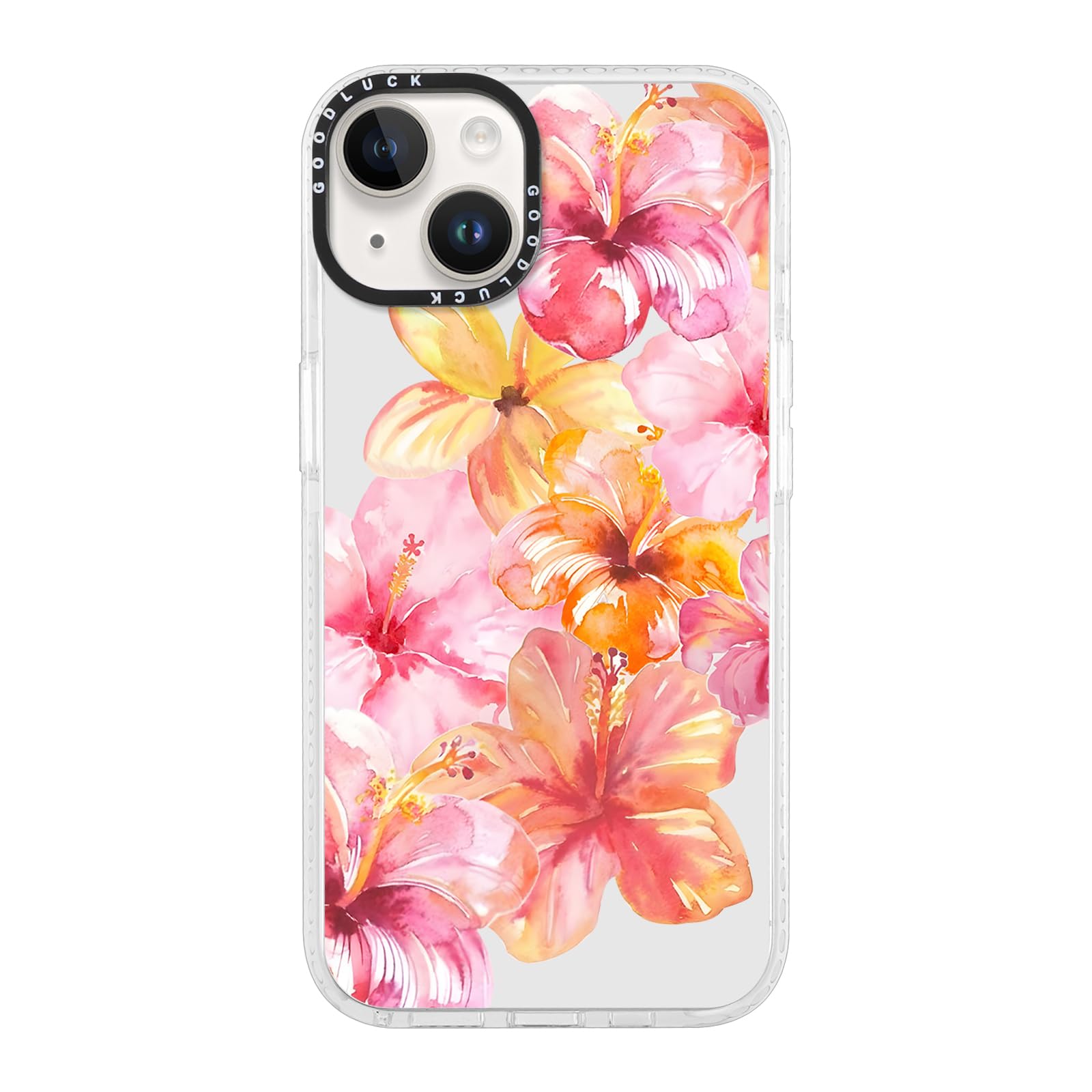 Yoedge Transparente Coque pour iPhone 12/iPhone 12 Pro, Aesthetic Fleur Été Motif Étui Mignon