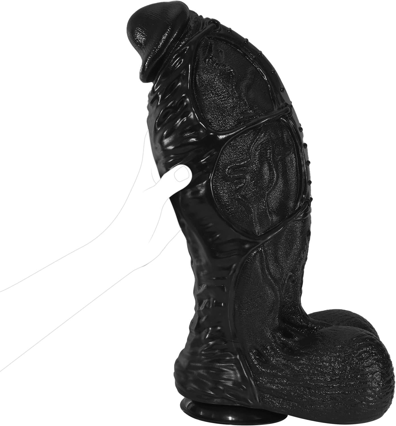 Extra-Wide Giant Dildo Adult Toys 5'' Diameter, 15'' Huge Monster Black Dildos, G-Spot Toy for Advanced Men and Women