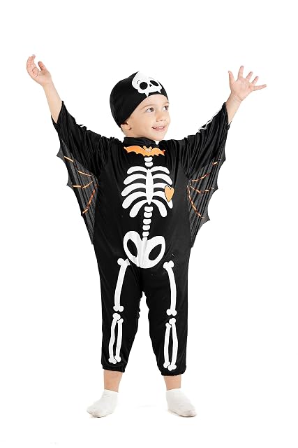 Foto 2 de 8 de Ciao- Esqueleto Murciélago Bat Skeleton disfraz mono unisex baby (Talla 1-2 años) con capó