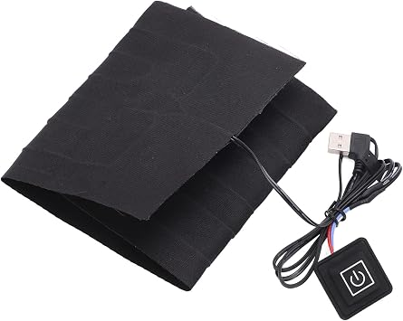 ポータブルクロスヒーター Usb加熱パッド ブラックカーボンファイバー加熱マット 5v 3ギア Usb電気フィルムヒーターパッド 電熱布