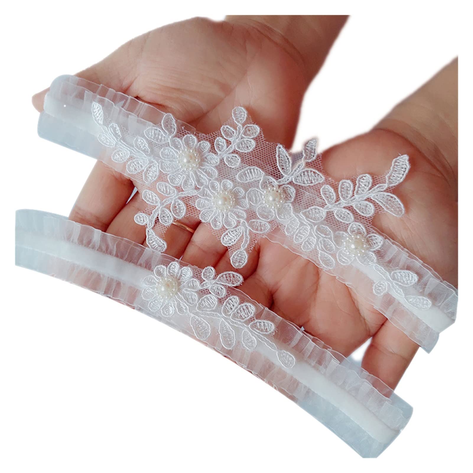 BATLAM 2 Pezzi Cintura Giarrettiera da Sposa Fiocco Nodo Gamba in Pizzo Anello Bianco Regalo Sexy per Moglie Sposa Femminile (Color : 3, Size : One Size) (1 One Size) (4 One Size)
