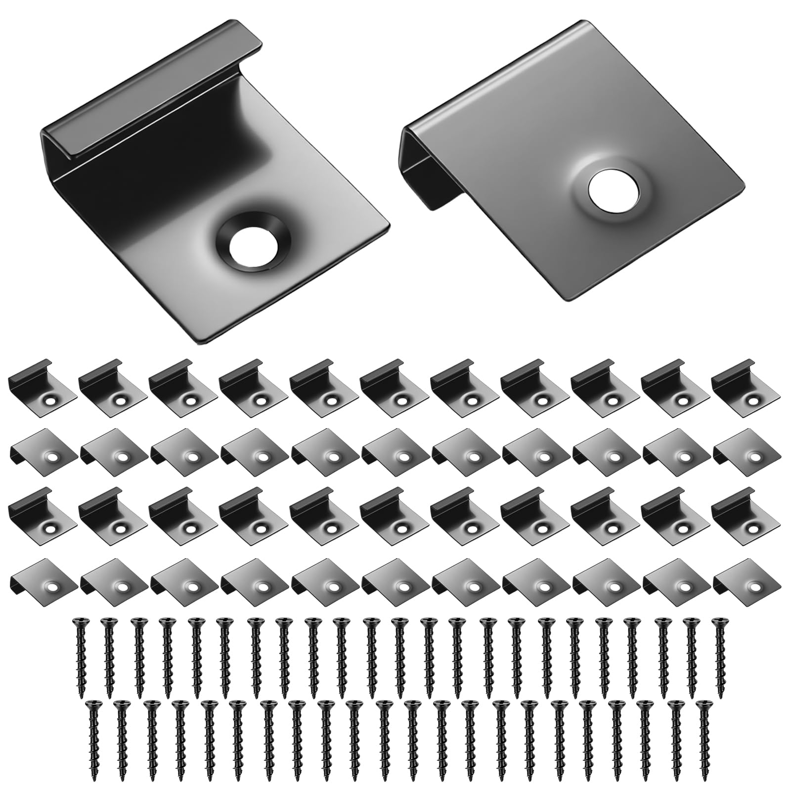 45 Pcs Composite Decking Clips, Stainless Steel Composite Decking Ground