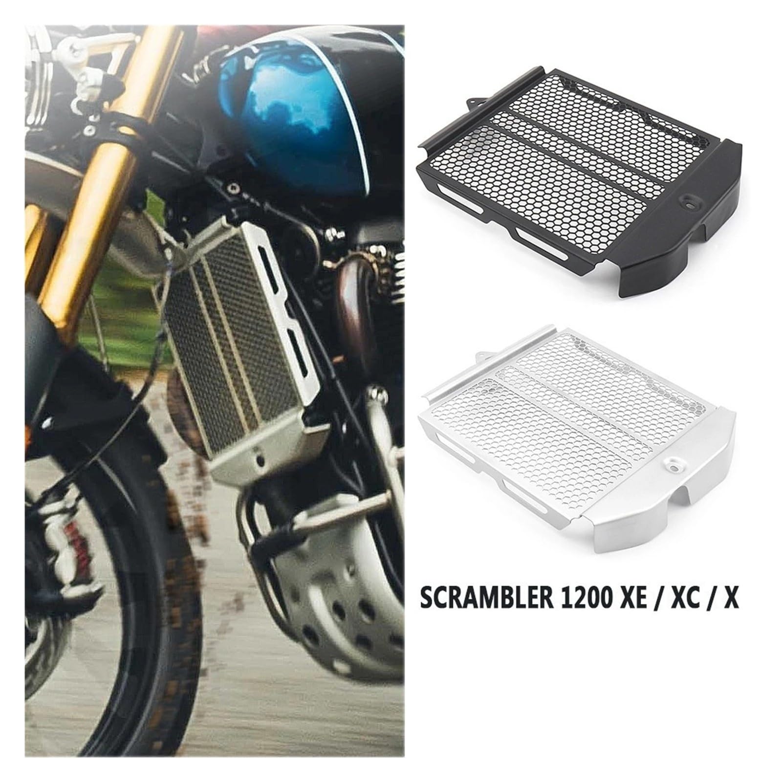 Parabrezza Moto PER Scrambler 1200XE 1200XC 1200X 2019-2025 Deflettore | Protezione Radiatore Motociclo Della Griglia Raffreddamento Scudo A Rete