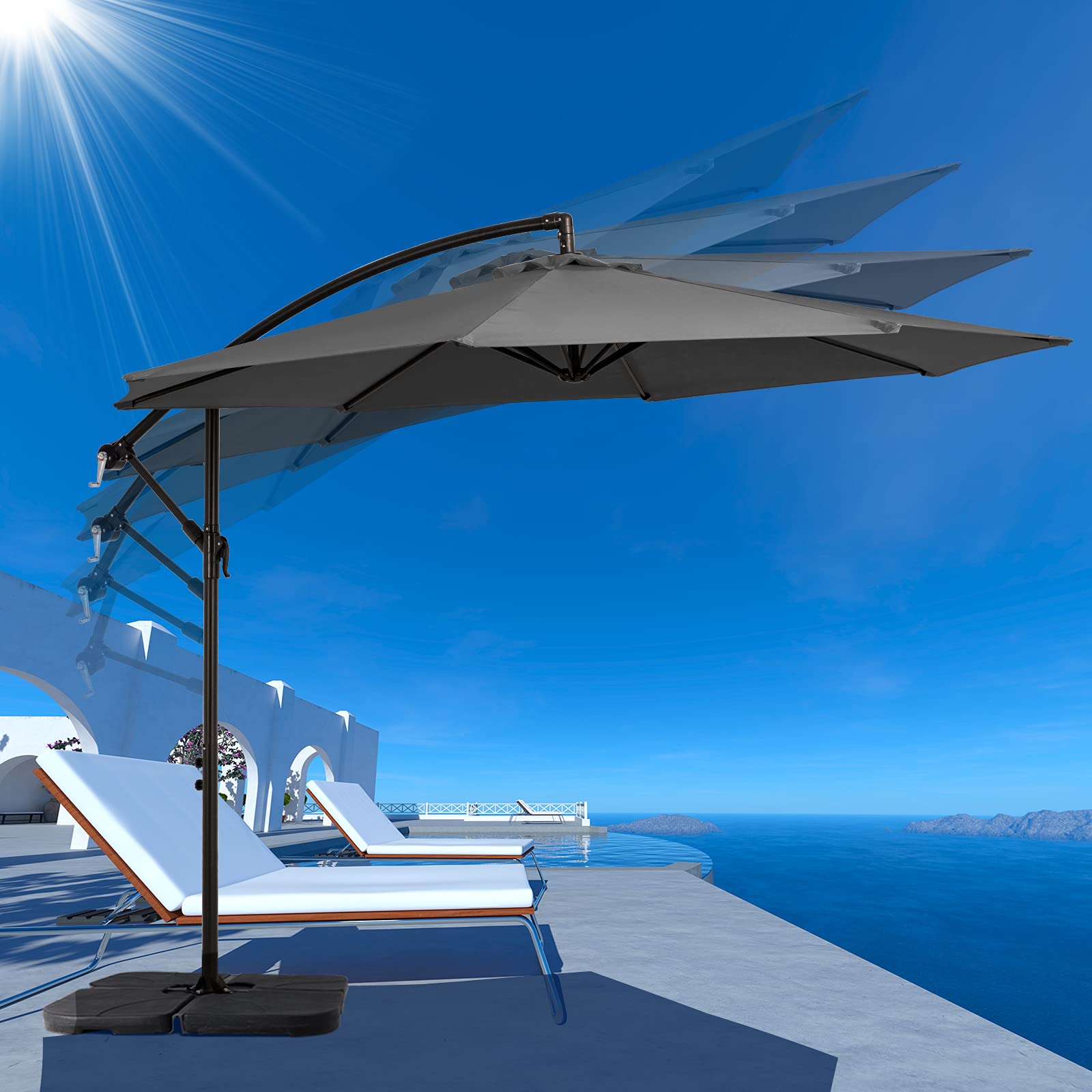Buy MEWAY 10ft Outdoor Umbrella Backyard Umbrella Deck Umbrella