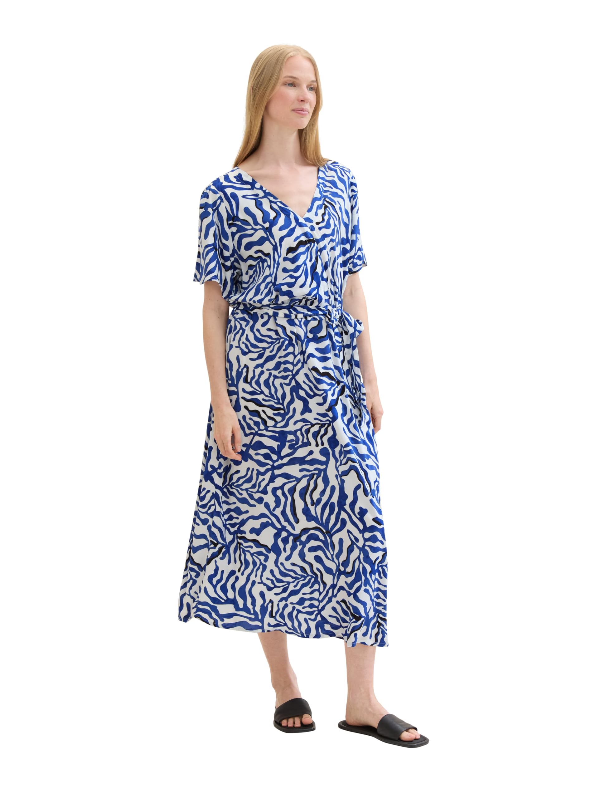 TOM TAILOR Women's Patterned Wrap Dress