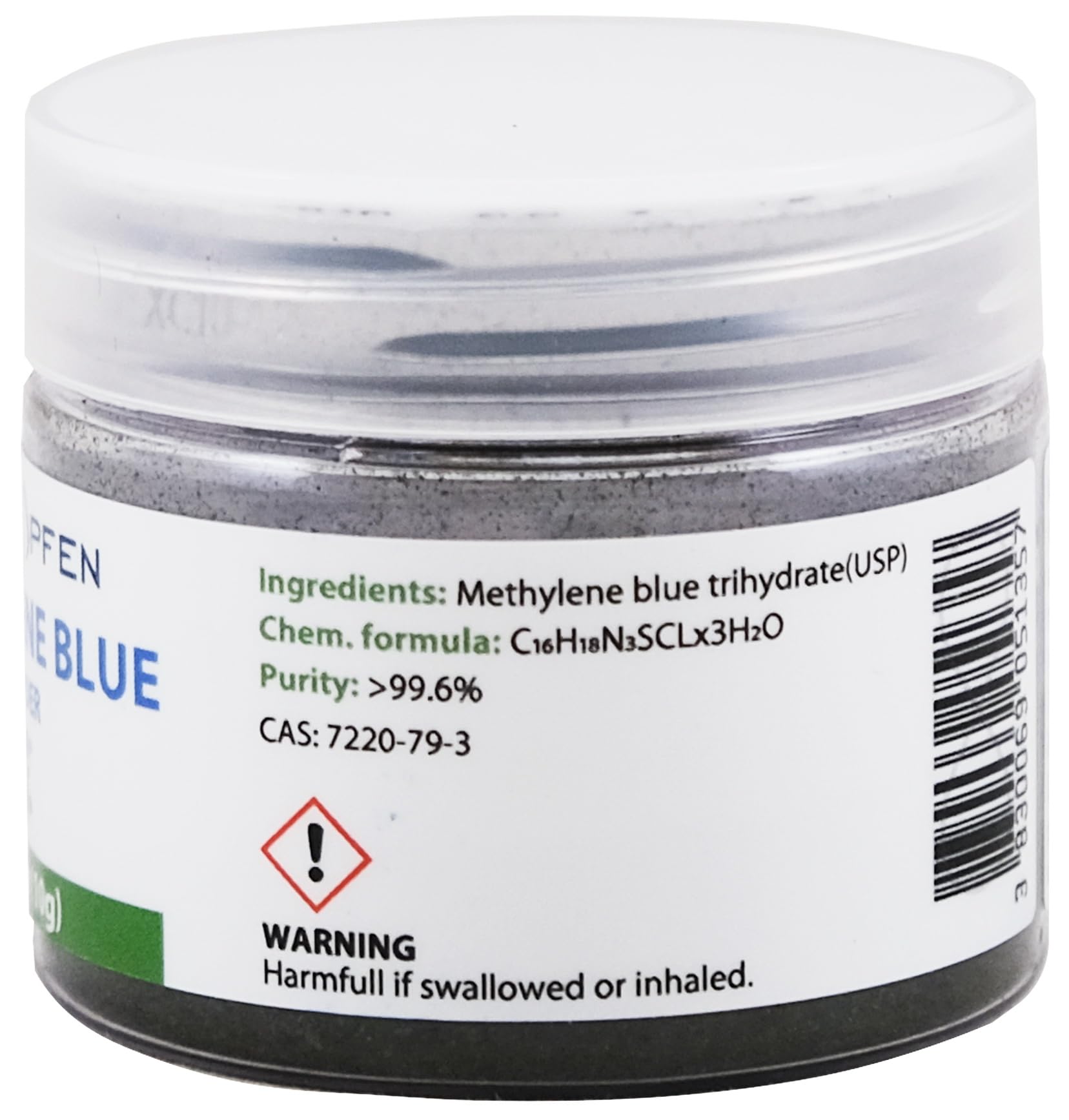 Polvere di blu di metilene 10 g | Purezza ultra elevata | Ingredienti di grado farmaceutico USP - Testati da terze parti | Senza formaldeide | Cucchiaio incluso | Heiltropfen®