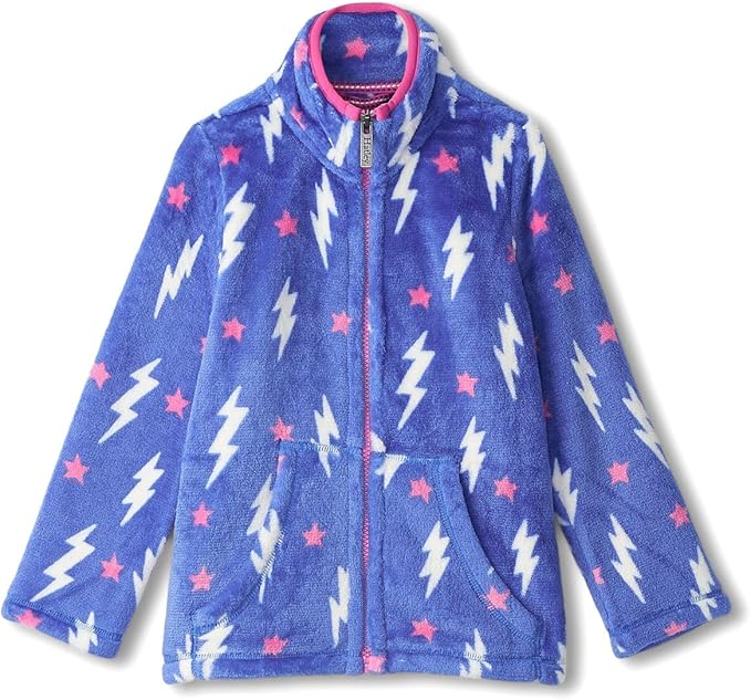 Hatley Boys' Lightening Bolts Fuzzy Fleece Zipup (Toddler