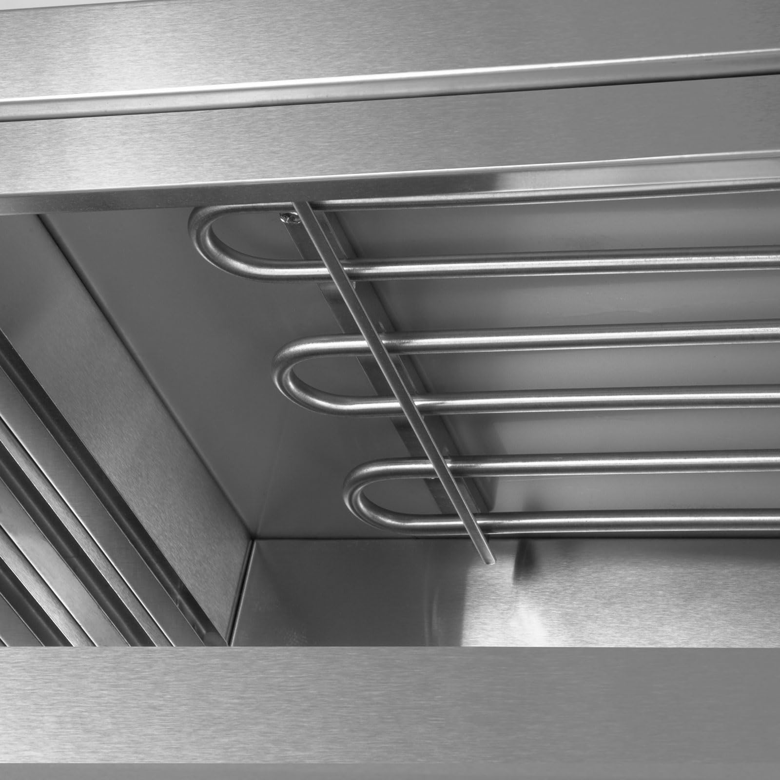 VERTES Salamander Grill, altura 280 mm, regulable 50 – 300 °C, 2000 W, horno gastronómico para hornear, gratinar, caramelizar y mantener caliente los alimentos, carcasa de acero inoxidable