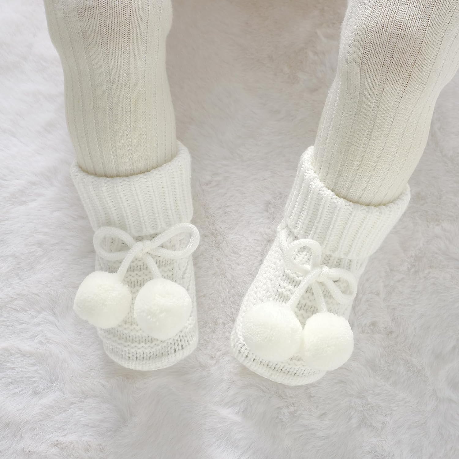Baby Booties Knitting Newborn Boys & Girls Sock Shoes Cozy First Boots
