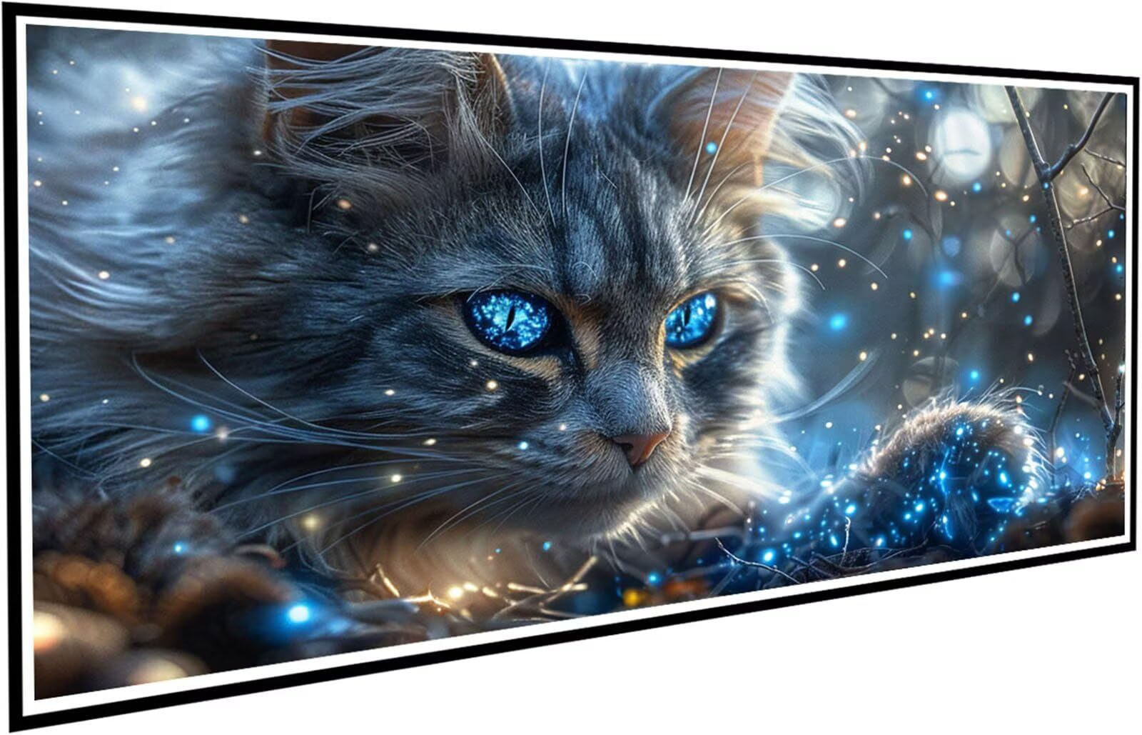 Diament Malarstwo Kot Diamentowy Obraz Dorosły, 5D Kreskówki Diamentowe Zwierzęta Obrazy Diamentowe, 100 x 200 cm Diament Sztuka Haft Ścieg Krzyżowy Puzzle Rzemiosło Dziewczyna, Dekoracja Ścienna Dom