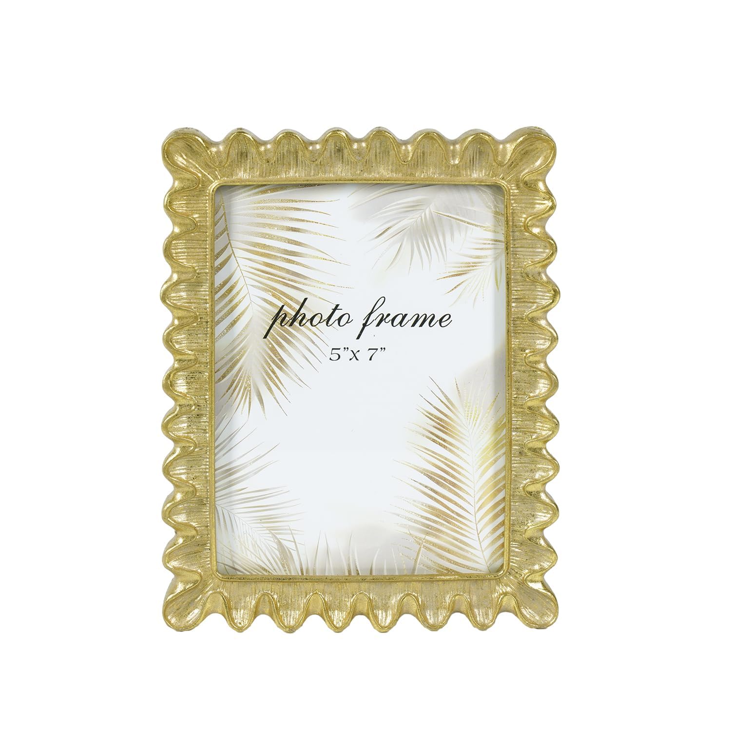LIMOR 5x7 Vintage Picture Frame, Gold Antique Ornate Picture Frame, Victorian Retro Decorative Photo Frames for Tabletop & Wall, Baroque Home Decor, Gift Ideas (Wave5X7)