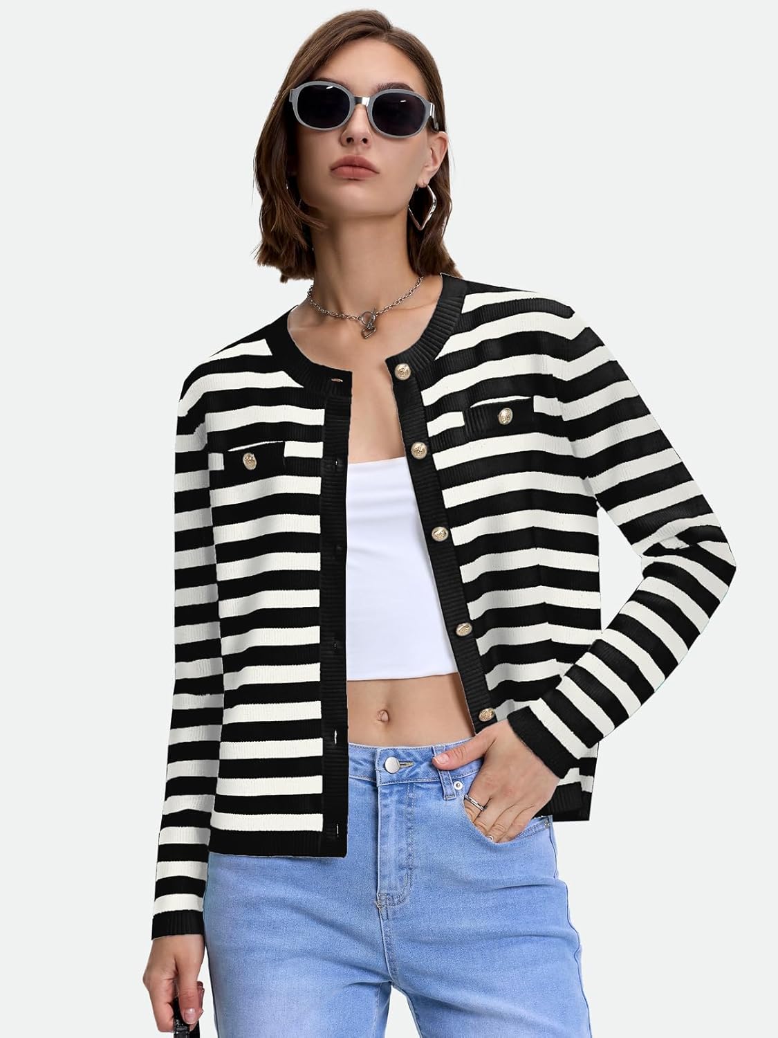 ZANZEA Cardigan Sweaters for Women 2025 Fall Winter Outfits Chunky Cropped Button Down Knit Sweater Jackets - Image 2