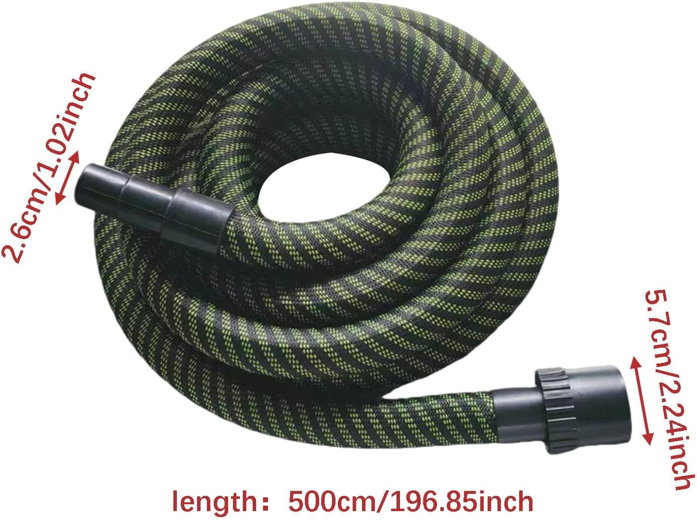 Dust Extractor Hose,Vacuum Dust Collector Accessories,Sturdy,Vacuum Suction Hose Replacement for ct 15/25 Parts, 5 Meters
