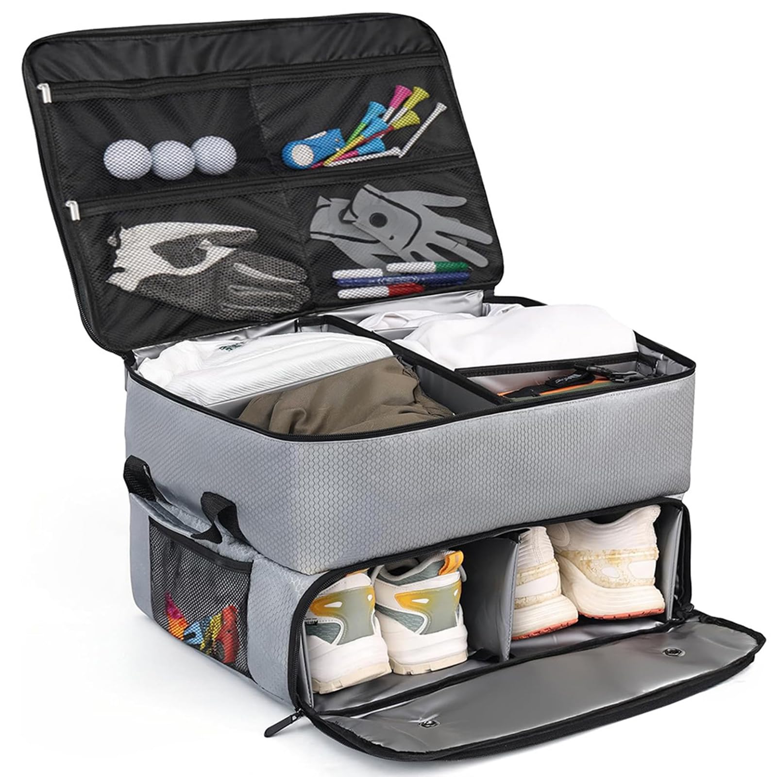 Golfzubehör Tragetasche mit Tragegurt, geräumiger, unterteilter Innenraum für Trainingswettkämpfe, Golf Reisetasche mit Fächern