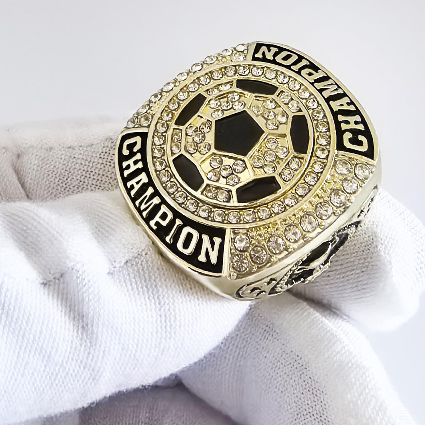 12 Stück Fußball-Ringe, Trophäe, Geschenk für Turnier oder Liga-Champion-Gewinner, von Größe 7 bis 10