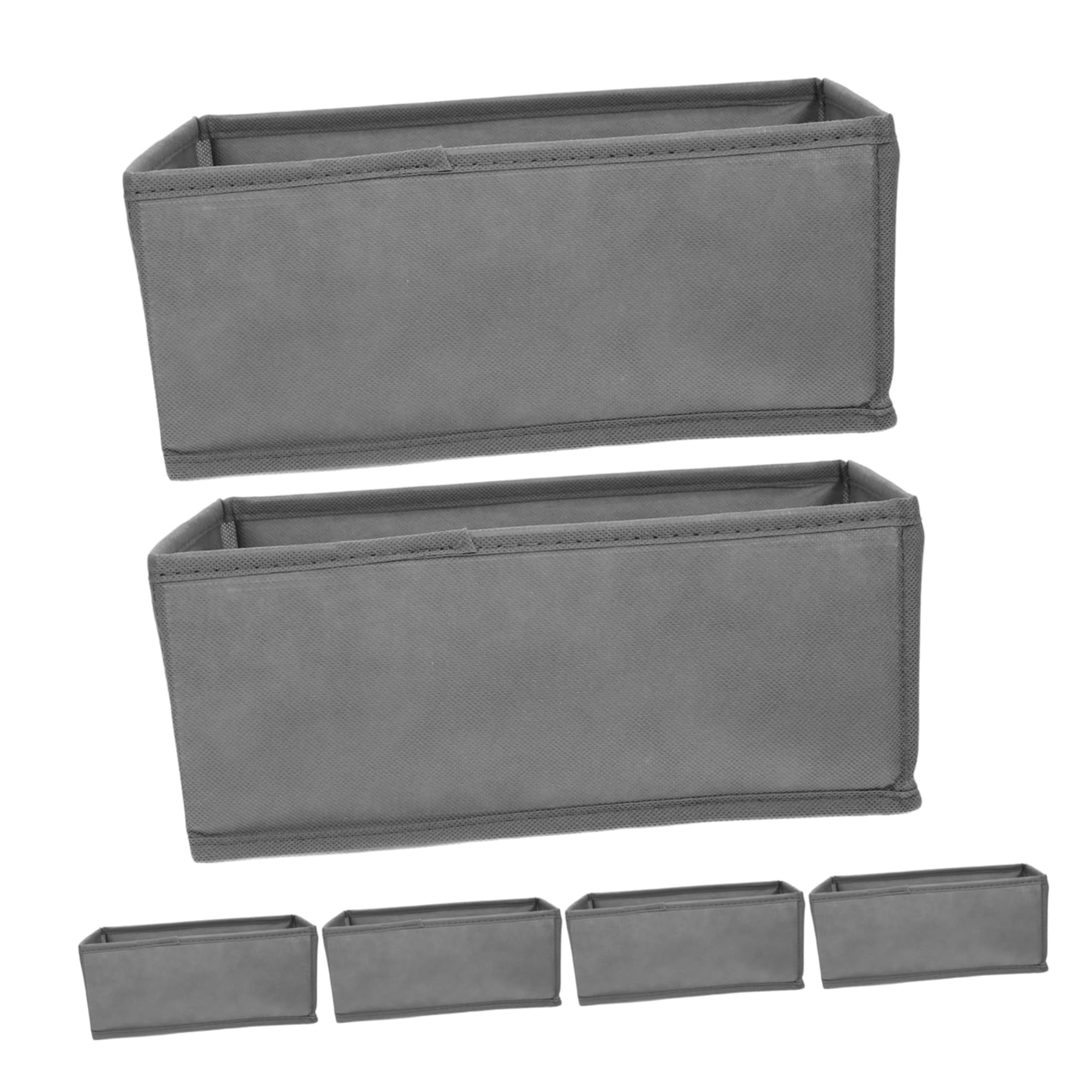 Didiseaon 6pezzi Tessuto Organizer Biancheria Intima Divisori per Coperchio Scatole di Separazione per Guardaroba Contenitori per Riporre Vestiti Calzini e Biancheria Intima