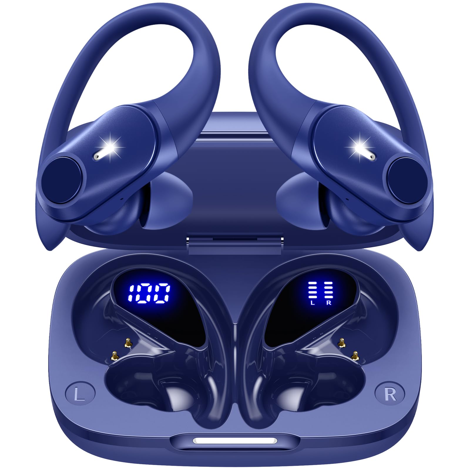 GOLREX イヤホン bluetooth ワイヤレスイヤホン 耳掛け式 ぶるー…