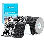 OK TAPE PRO Kinesiology Tape, 2inch x Long Roll 16ft Free Cut Tape, Elastic Athletic Tape Therapeutic Latex Free, 2 Rolls Black+Black and Black+White
