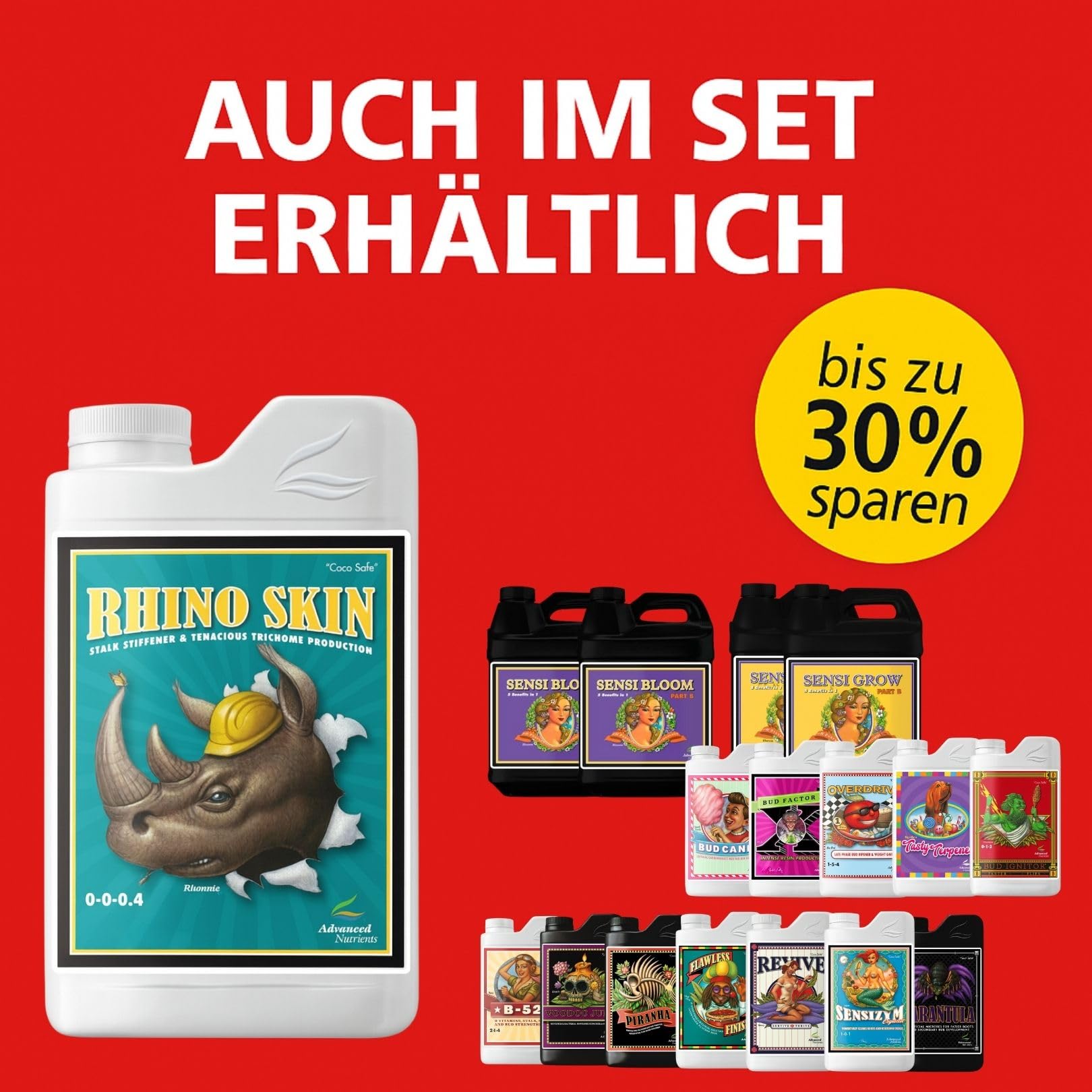 Weedness Advanced Nutrients Rhino Skin 1 Liter - NPK Dünger Grow Anbau Indoor Erde Flüssigdünger Organischer Bio